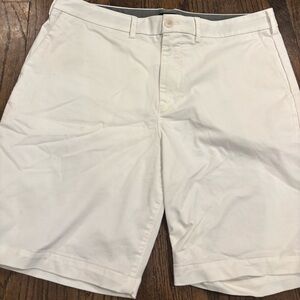 Express off white light khaki Flat Front Men's Shorts